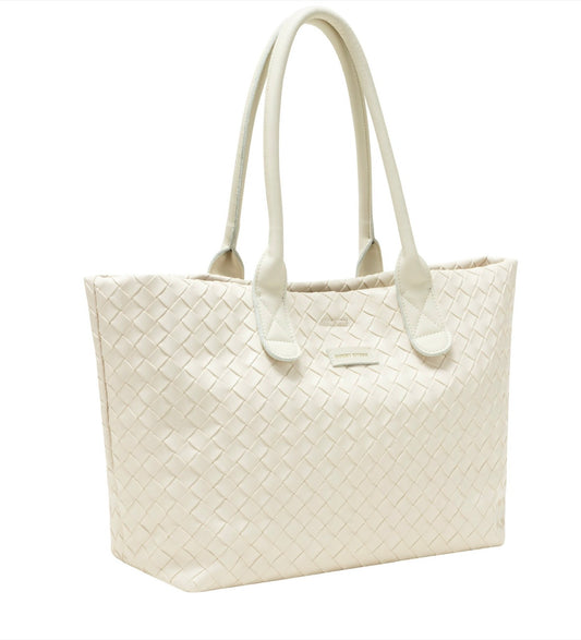 Blythe Woven Tote | Off White