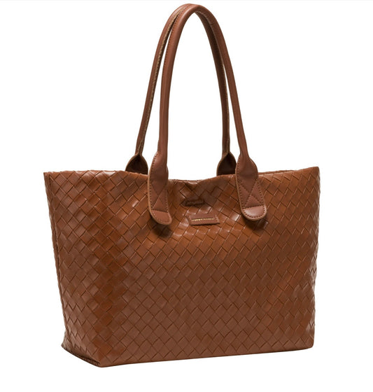 Blythe Woven Tote | Brown