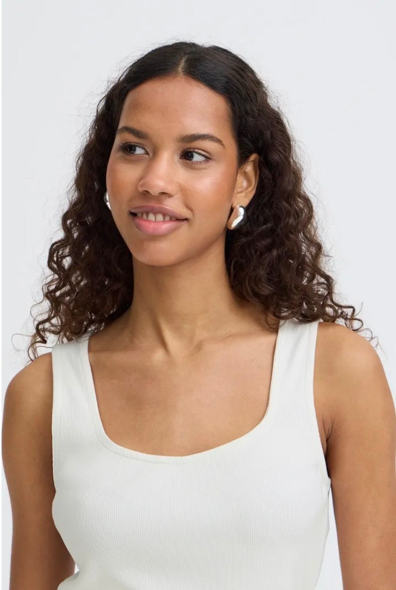 Ella Vest Top | White