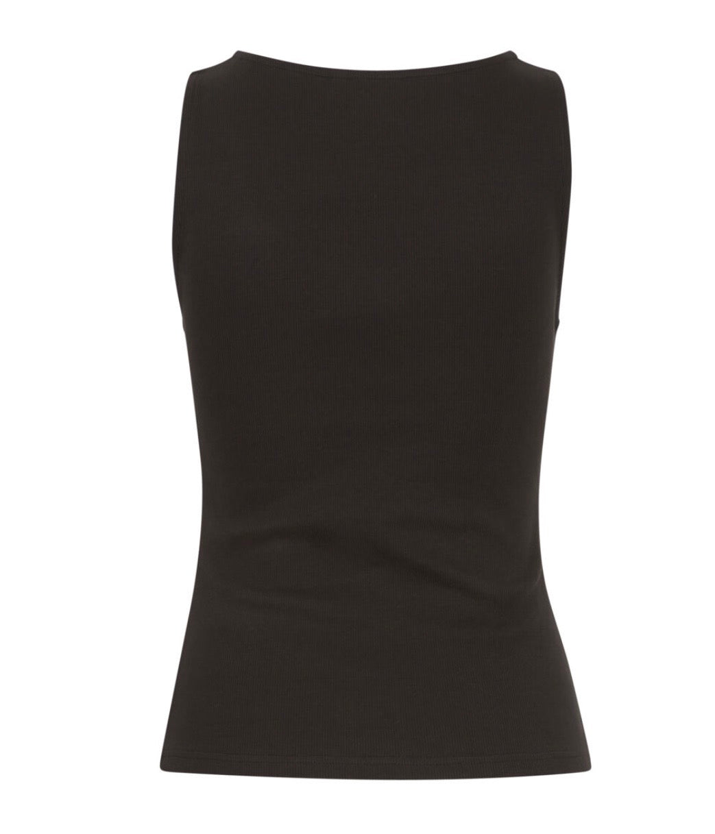 Ella Vest Top | Black