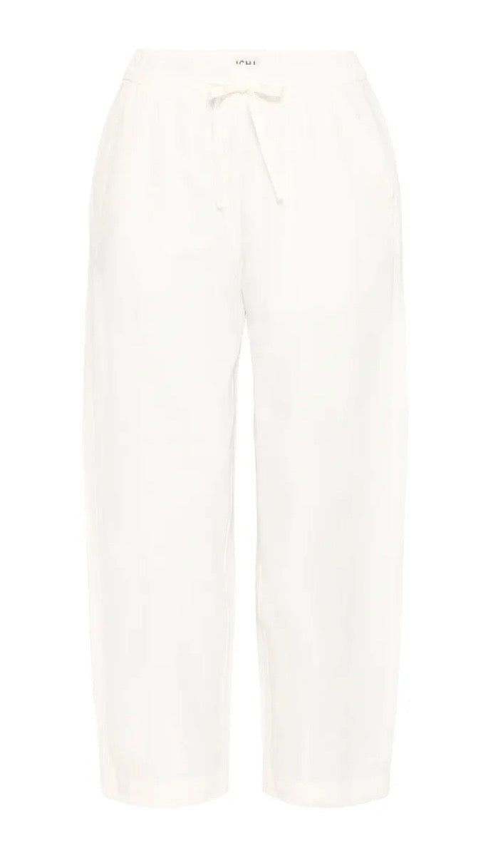 Claire Linen Mix Trousers | White