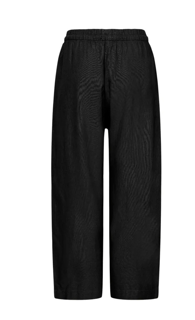 Claire Linen Mix Trousers | Black