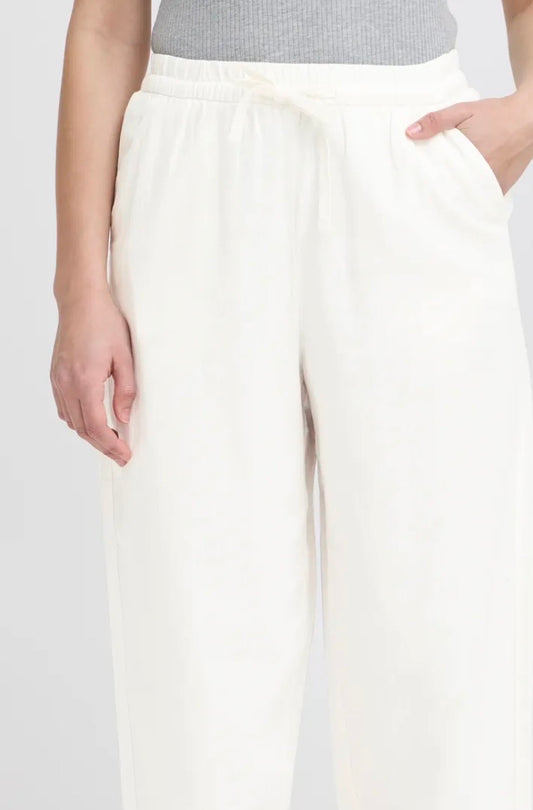 Claire Linen Mix Trousers | White