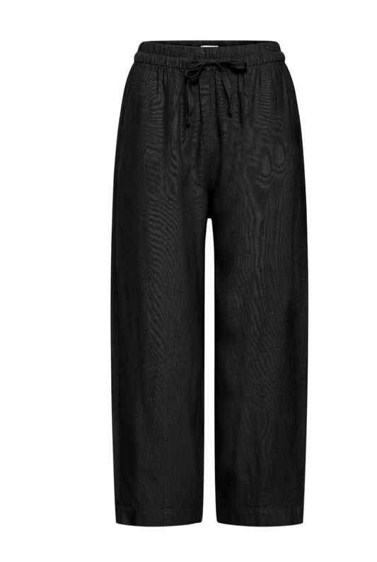 Claire Linen Mix Trousers | Black