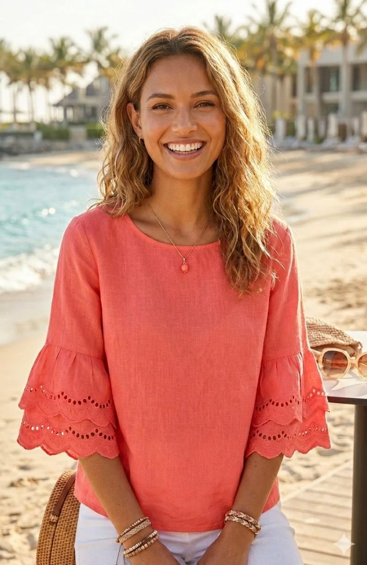 Gabriella Top | Coral