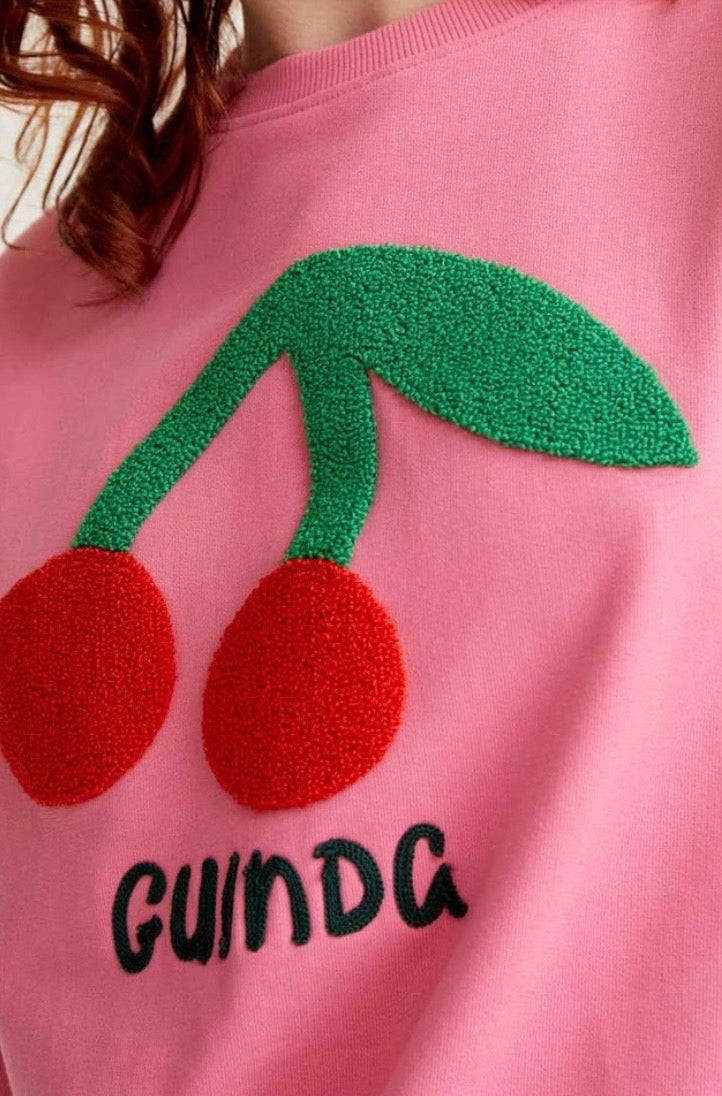Cherry Sweatshirt | Bubblegum Pink