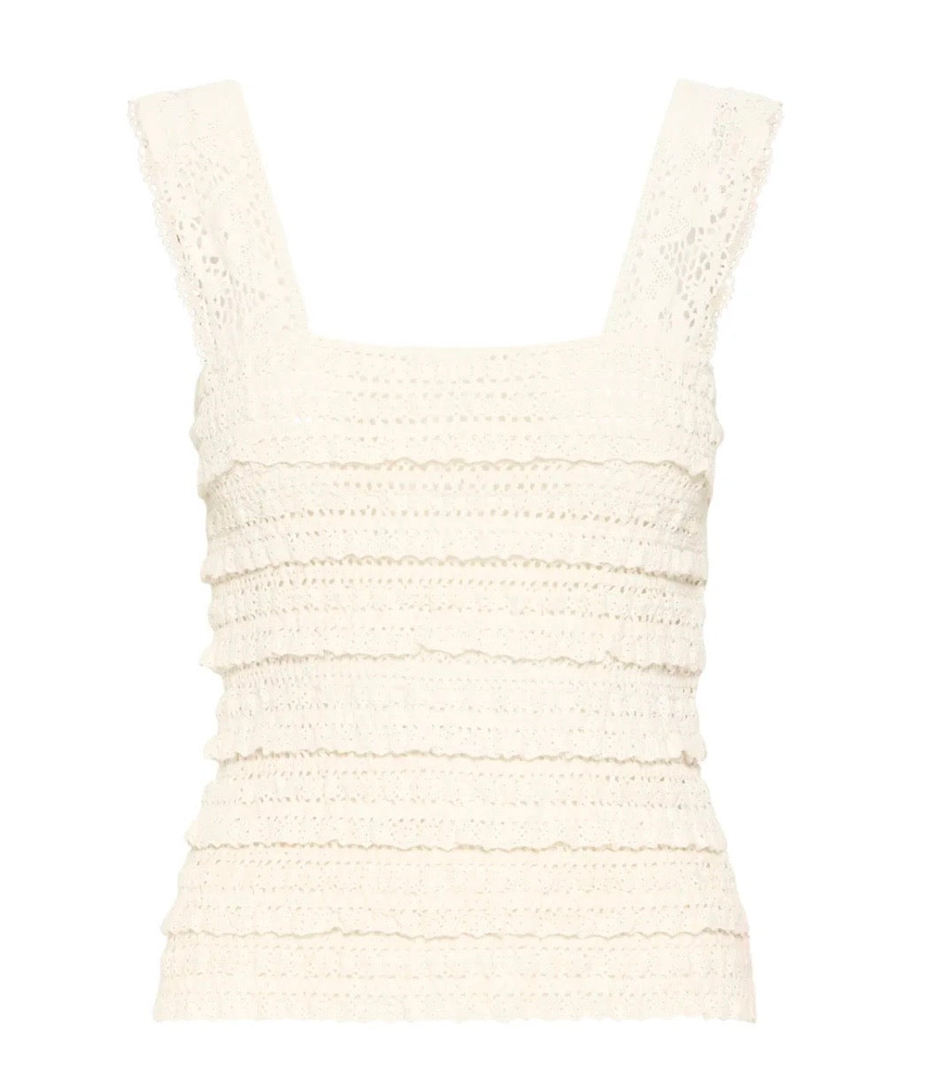 Marley Crochet Top | Cloud Dancer