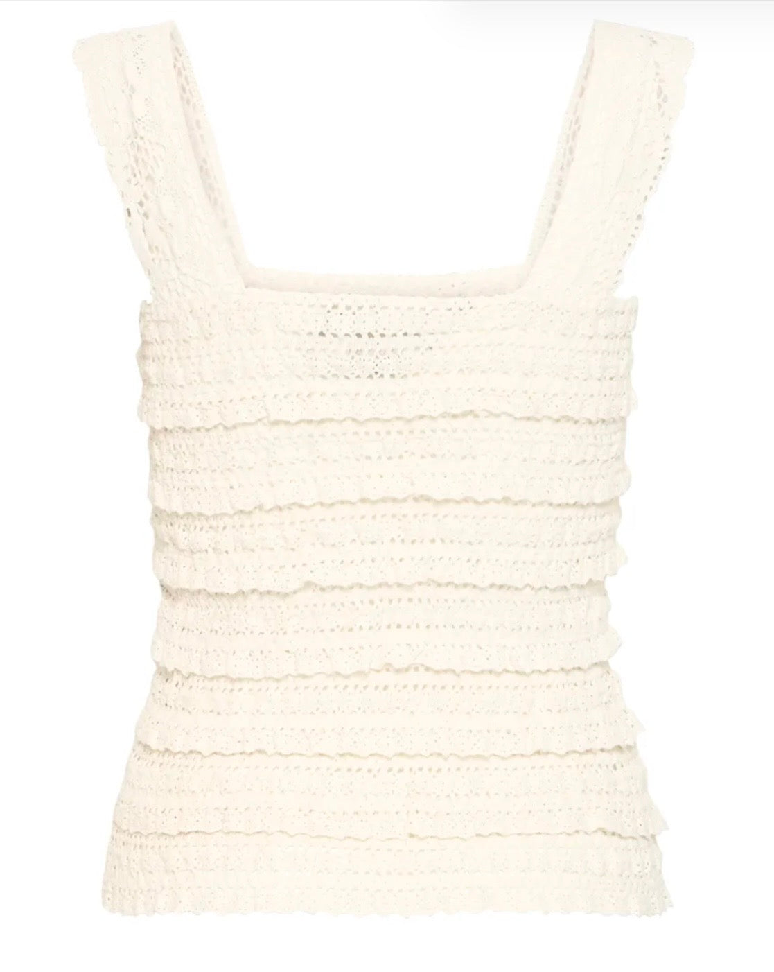 Marley Crochet Top | Cloud Dancer