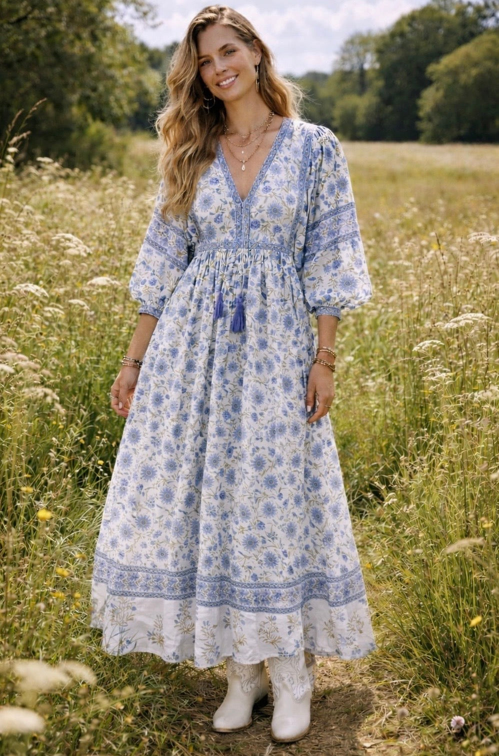 Mabel Maxi Dress | Blue