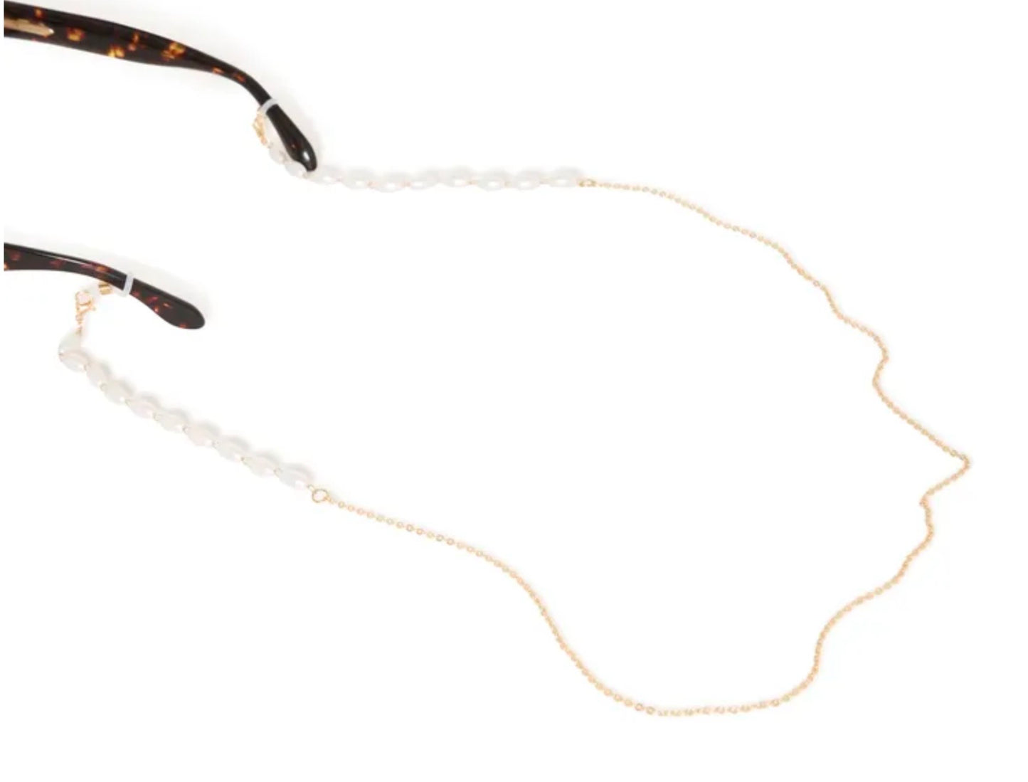 Missie Sunglasses Chain | Gold & Pearl