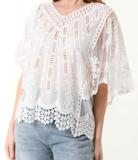 Sylvie Boho Top | White
