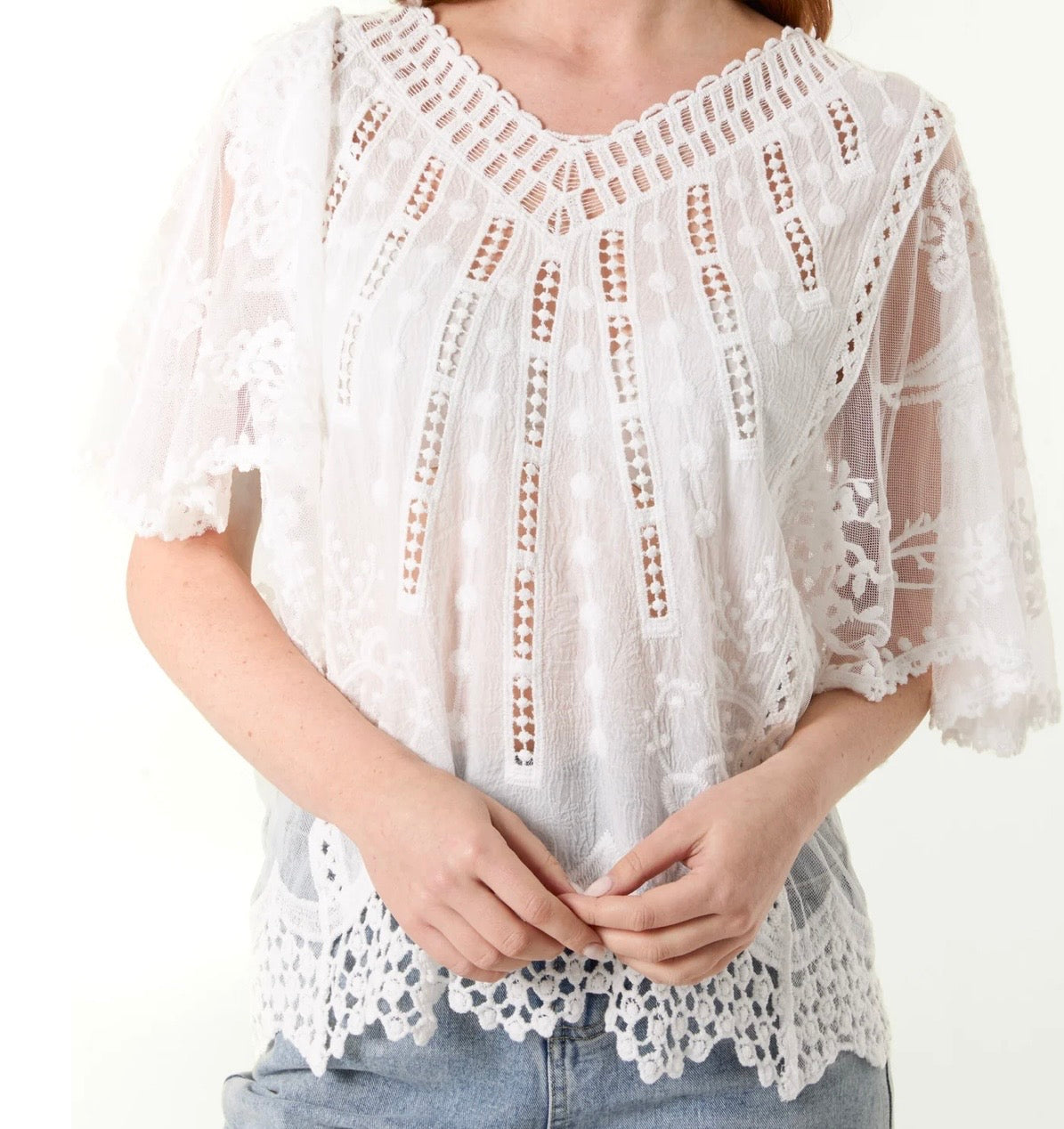 Sylvie Boho Top | White