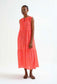 Farah Wave Dress | Red & Pink