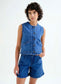 Jolene Denim Waistcoat | Mid Denim