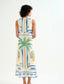 Palm Print Midi Dress