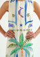 Palm Print Midi Dress