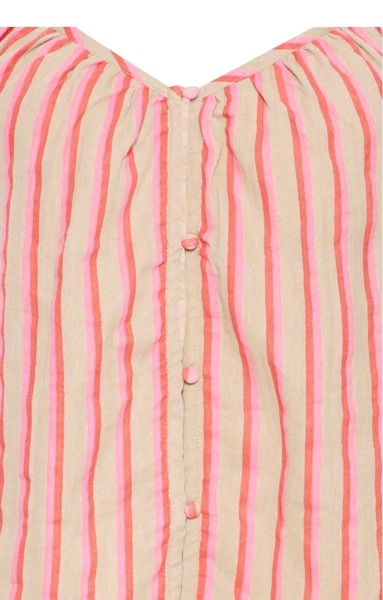 Polly Sun Top | Pink Stripe