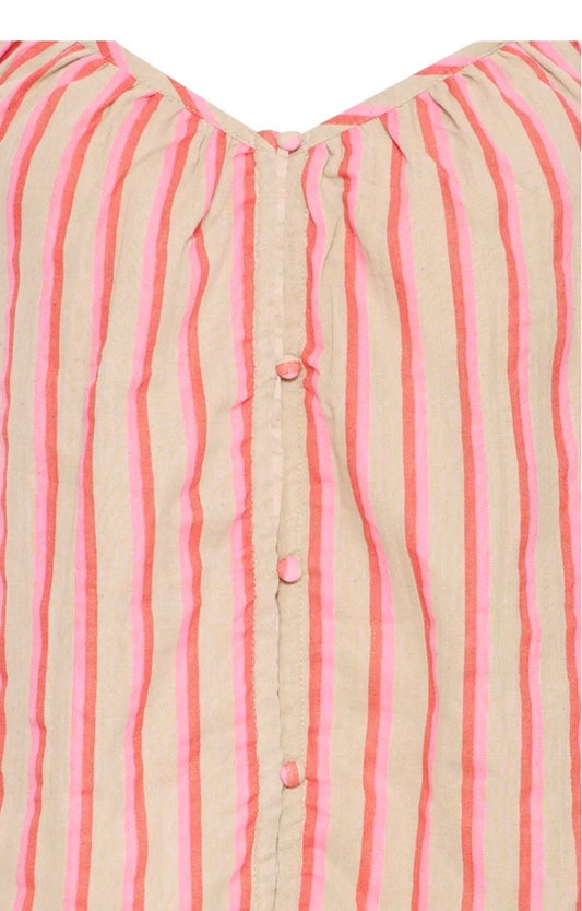 Polly Sun Top | Pink Stripe