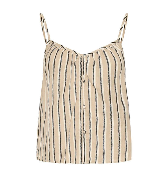 Polly Sun Top | Black Stripe