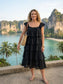 Tracy Tiered Frill Dress | Black