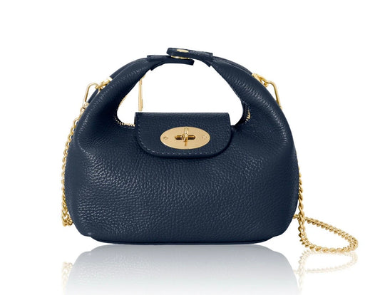 Alexis Leather Bag | Navy