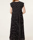 Reeva Pleated Polka Dot Dress. | Black