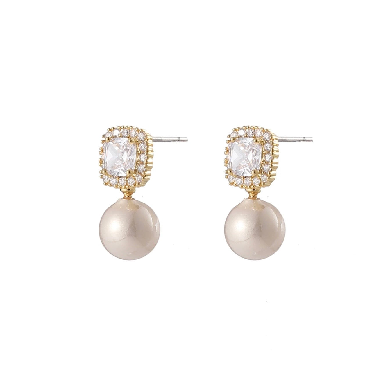 Mimi Pearl Earrings | Gold