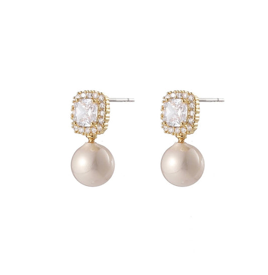 Mimi Pearl Earrings | Gold