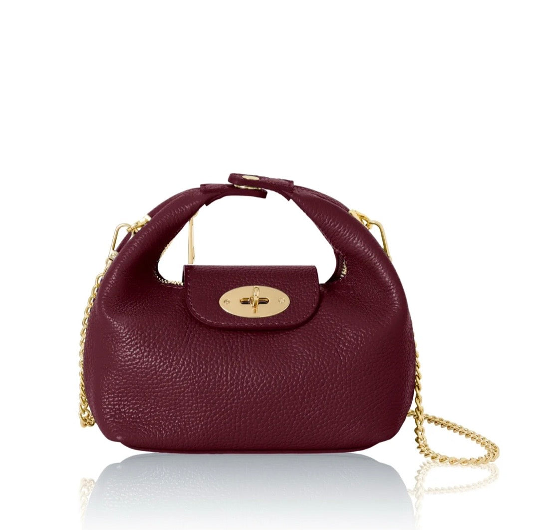 Alexis Leather Bag | Burgandy
