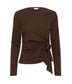 Monica Tie Lost Sleeved Top | Chocolate