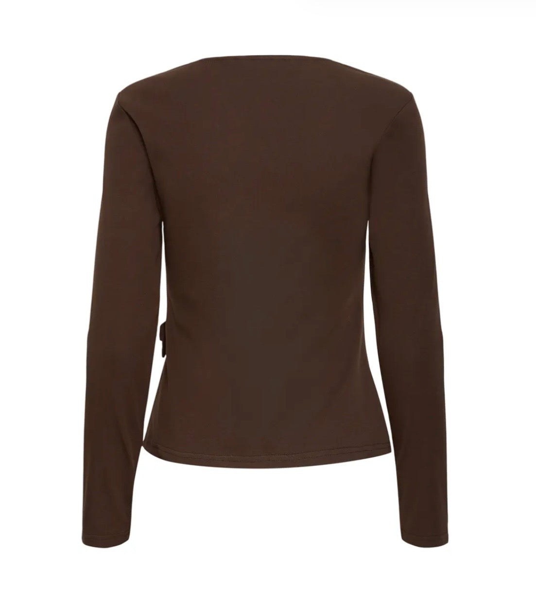 Monica Tie Lost Sleeved Top | Chocolate