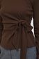 Monica Tie Lost Sleeved Top | Chocolate