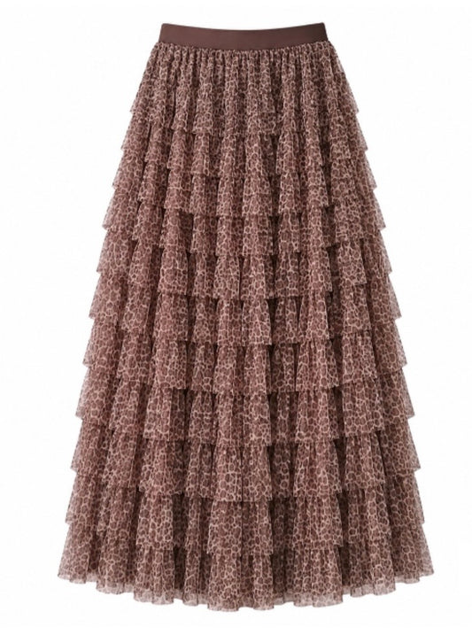Gigi Tulle Skirt | Leopard Print