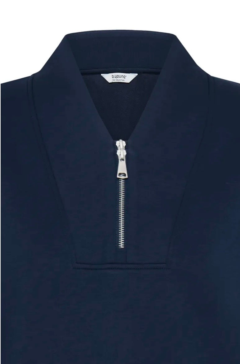 Lena Luxe Zip Sweatshirt | Navy