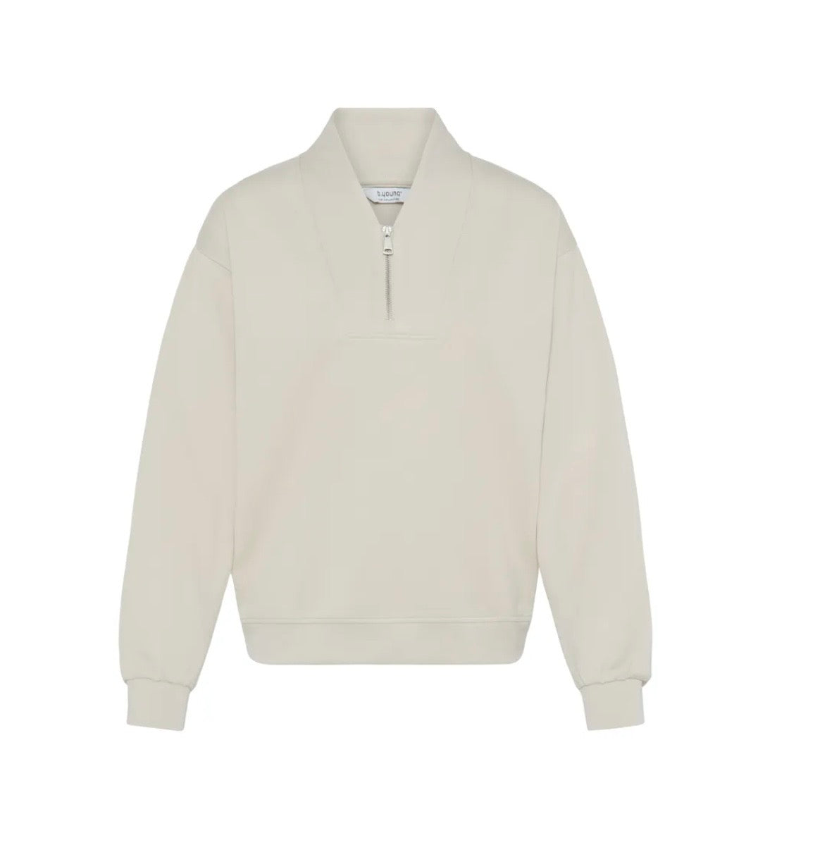 Lena Luxe Zip Sweatshirt | Cream