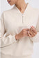 Lena Luxe Zip Sweatshirt | Cream