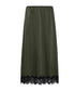 Georgie Lace Trim Skirt | Khaki & Black