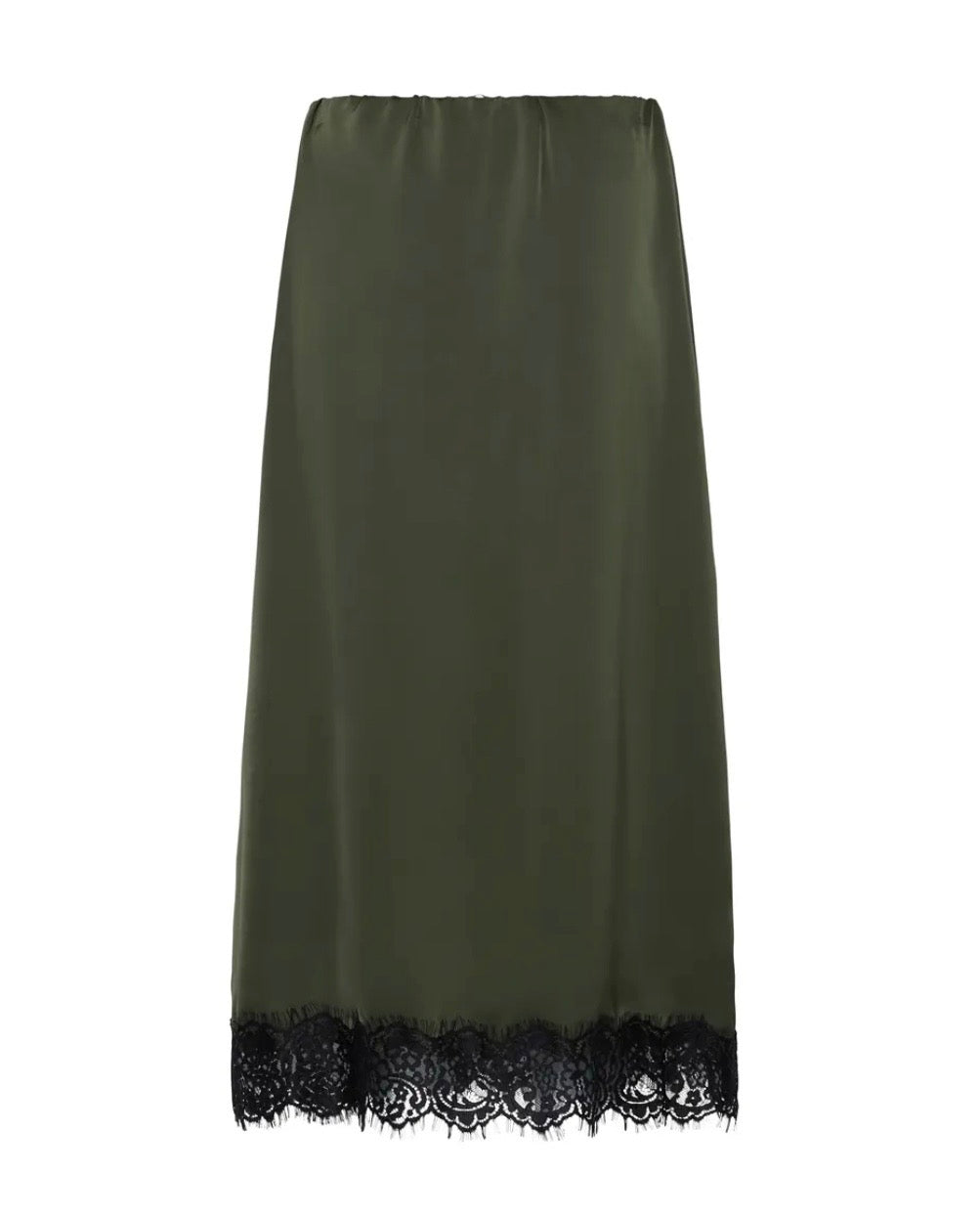 Georgie Lace Trim Skirt | Khaki & Black
