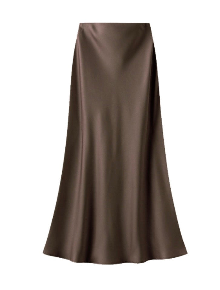 Iris Slip Skirt | Chocolate