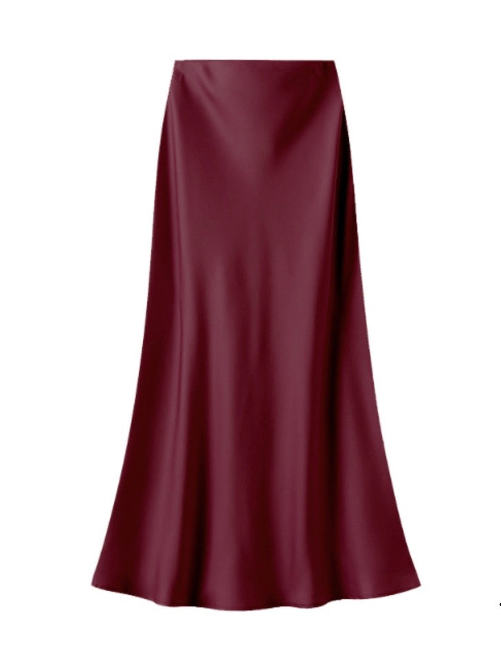 Iris Slip Skirt | Wine