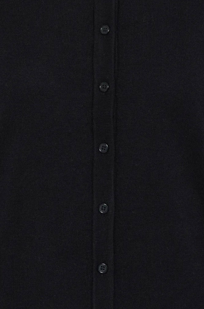 Lucy Lace Trim Cardigan | Black