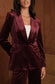 Ganni Velvet Blazer | Bordeaux