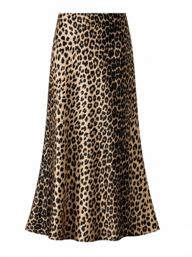Iris Slip Skirt | Leopard