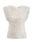 Linzi Sequin Top | Almond