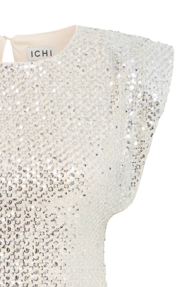 Linzi Sequin Top | Almond