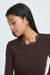 Ella Lace Long Sleeved Top | Chocolate