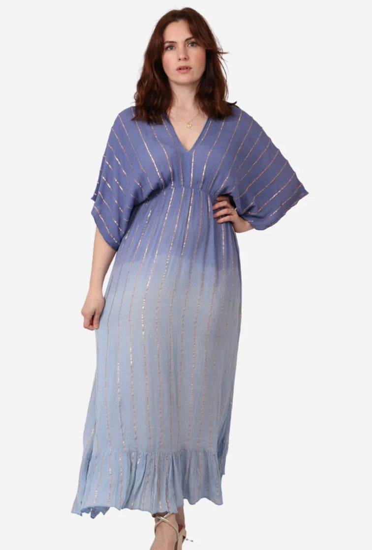 Ombré Maxi Kaftan Dress | Blue