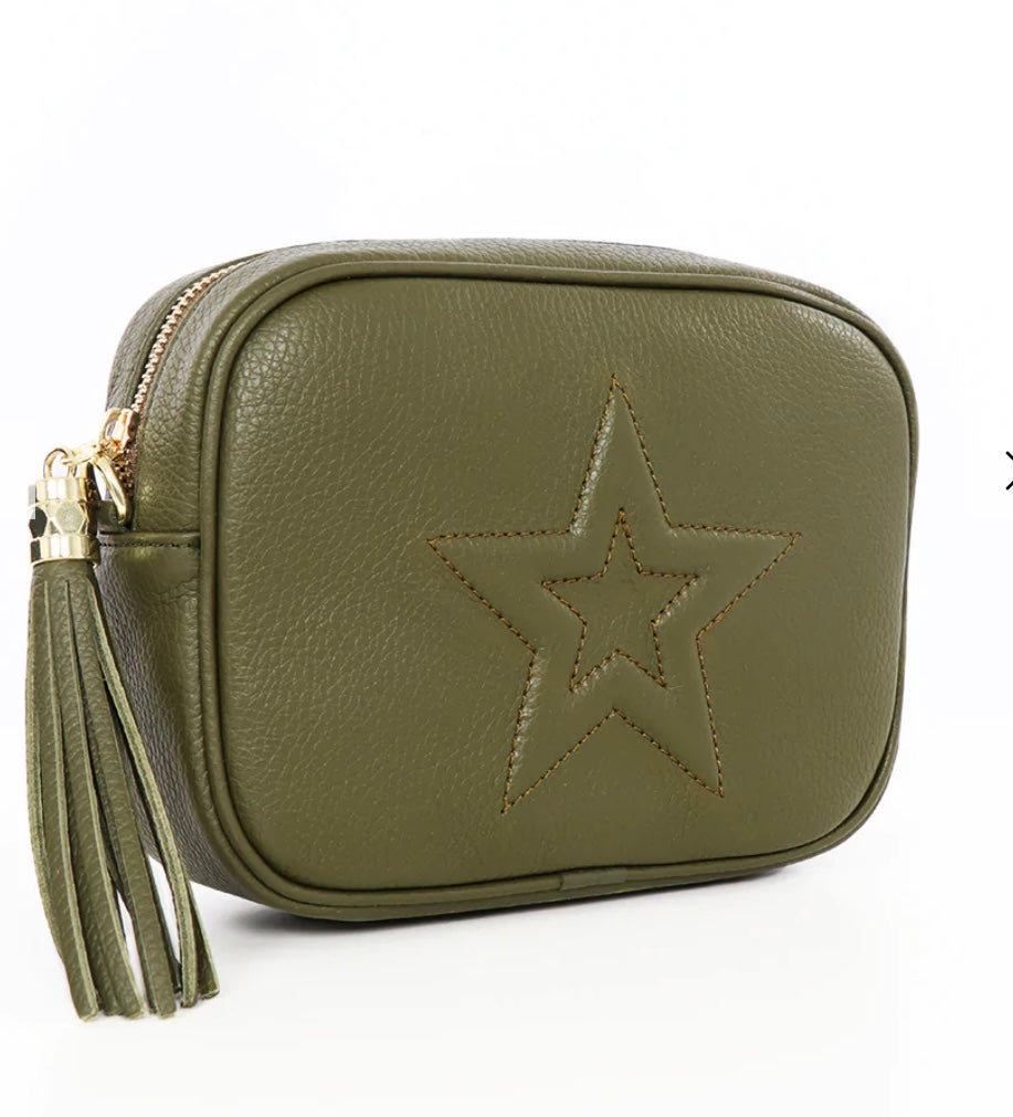 STAR Leather Camera Bag | Khaki