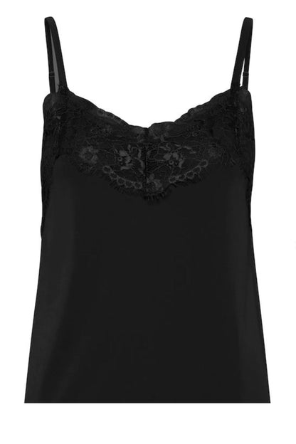 Lace trimmed Camisole | Black